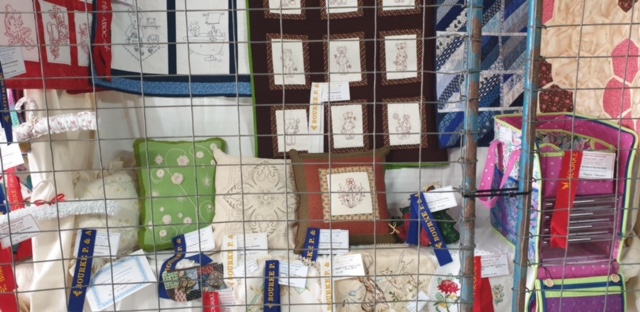 Needlework exhibits at the Bourke Show in 2021
