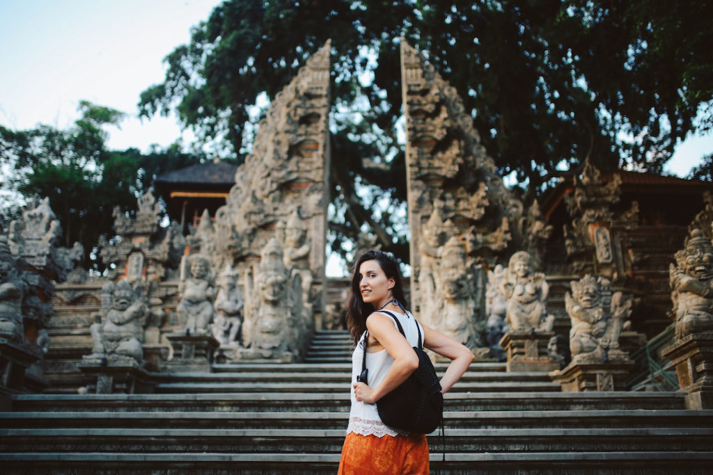 Young tourist woman traveling in Bali, Indonesia