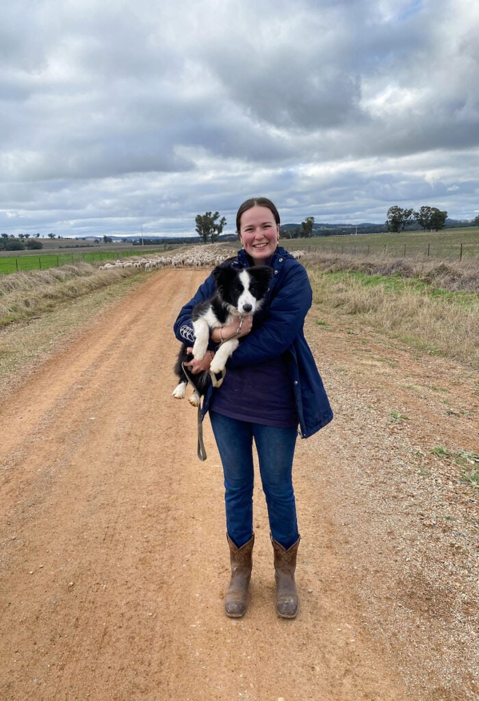 Kate Rice, Scholarship recipient with her dogs