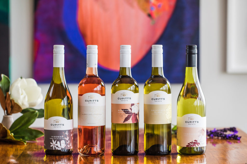 A selection of white wines from Cupitt's Estate.