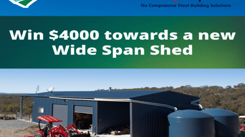 Win $4000 towards a new Wide Span Shed