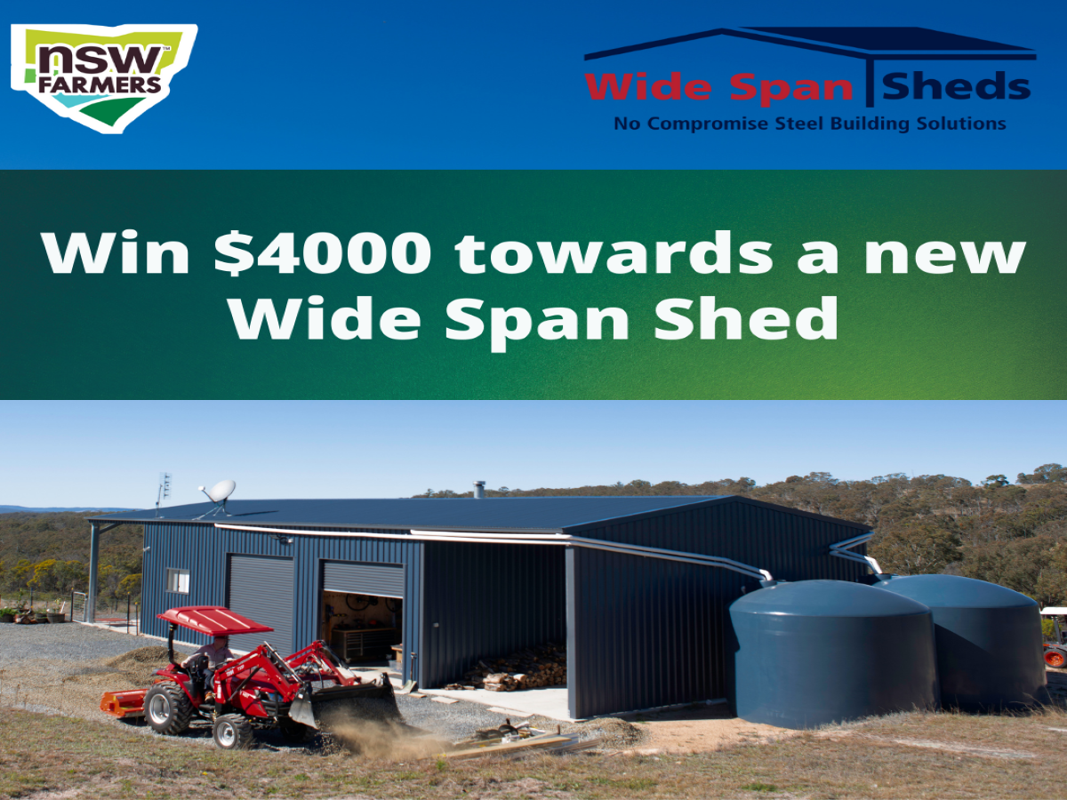 Win $4000 towards a new Wide Span Shed