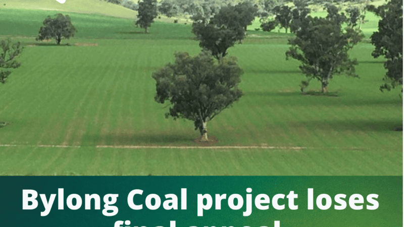 Bylong coal mine appeal has been dismissed