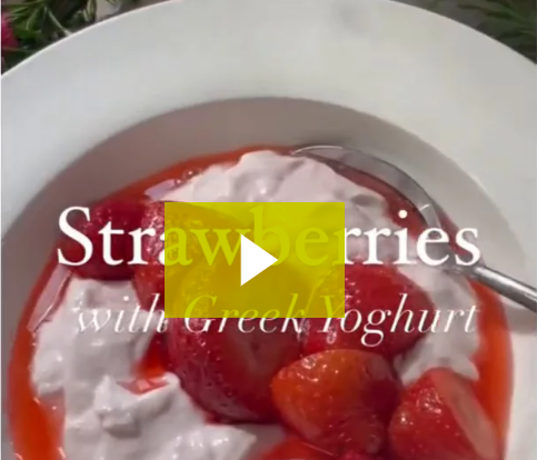 Strawberries and Greek Yogurt recipe
