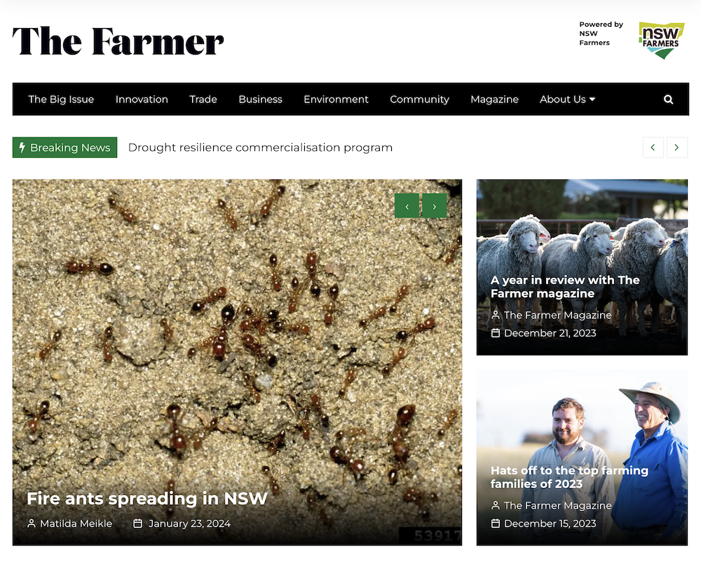 A fresh new look for The Farmer Magazine website