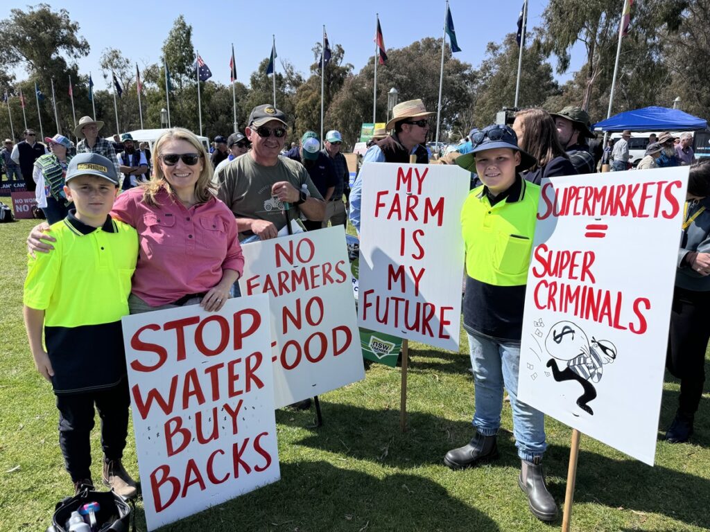 Family at the National Farmer Rally in Canberra